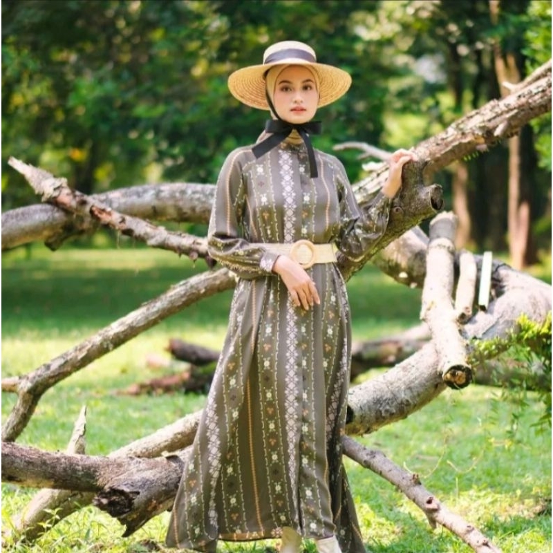 Izdihar Shop _ ZM Ekya gamis Romansa Khatulistiwa edisi Nagasari