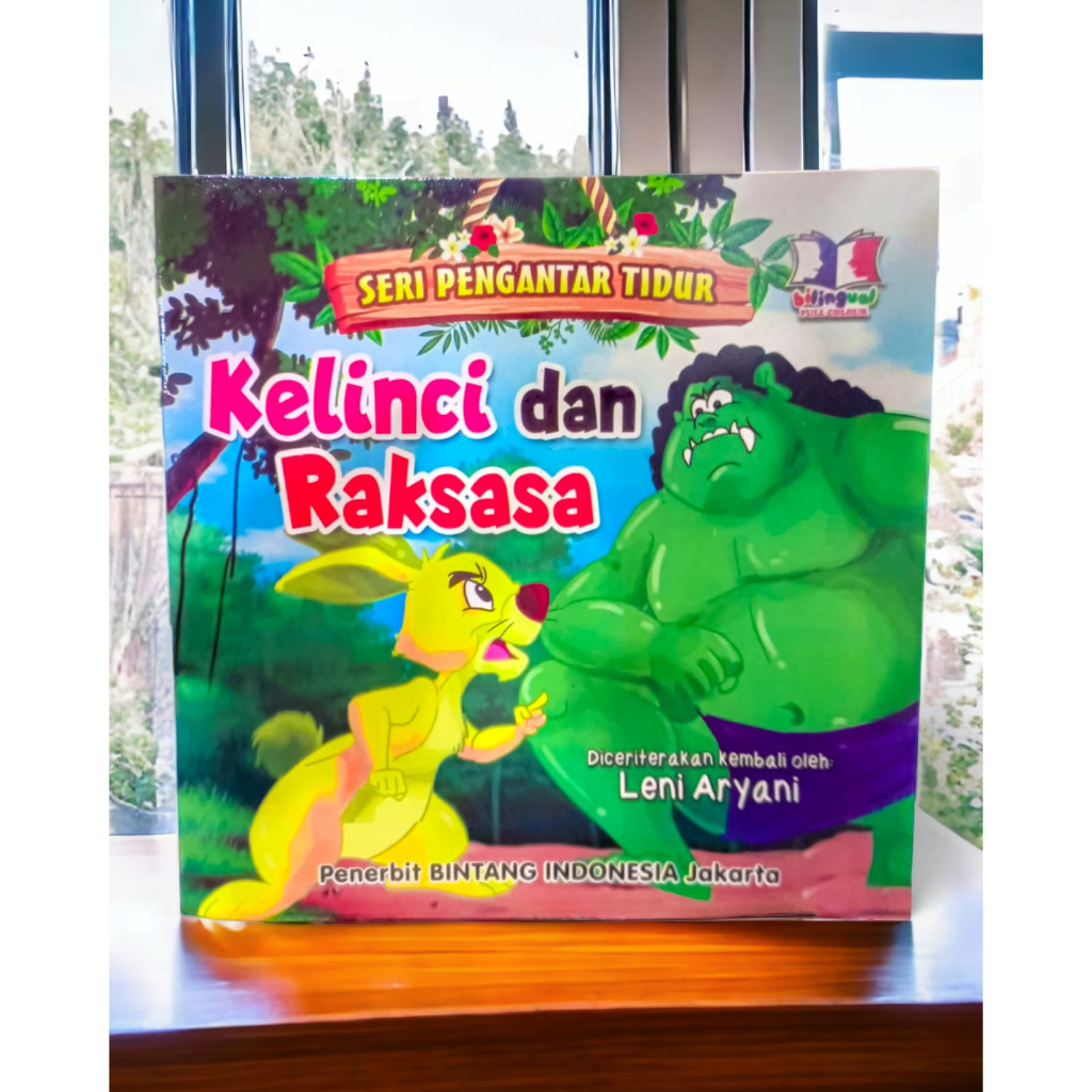 Buku Cerita Anak Seri Pengantar Tidur Bilingual full Colour Kelinci Dan Raksasa