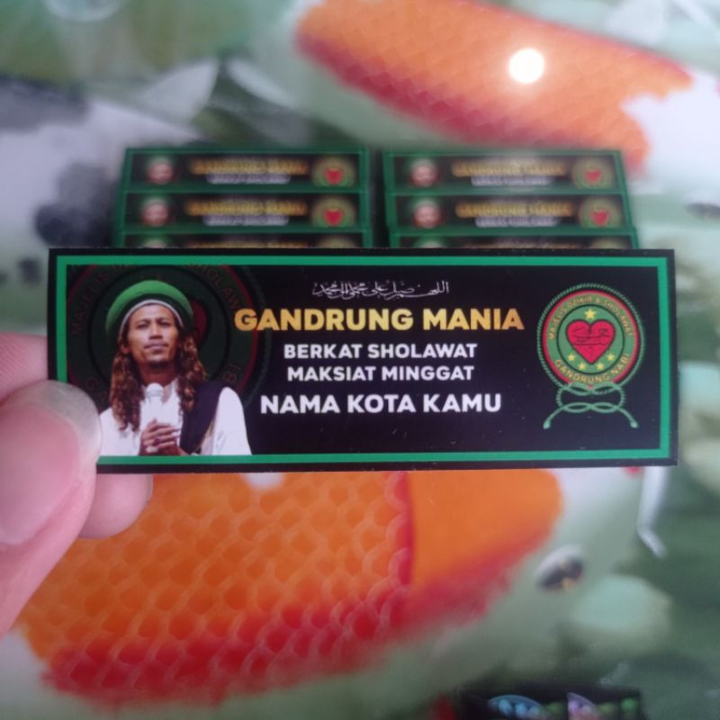 

(Minimal Order 10 pcs) Stiker Gandrung Mania Garis Tepi Hijau Vynil/Hologram, Tahan Air, Tahan Lama