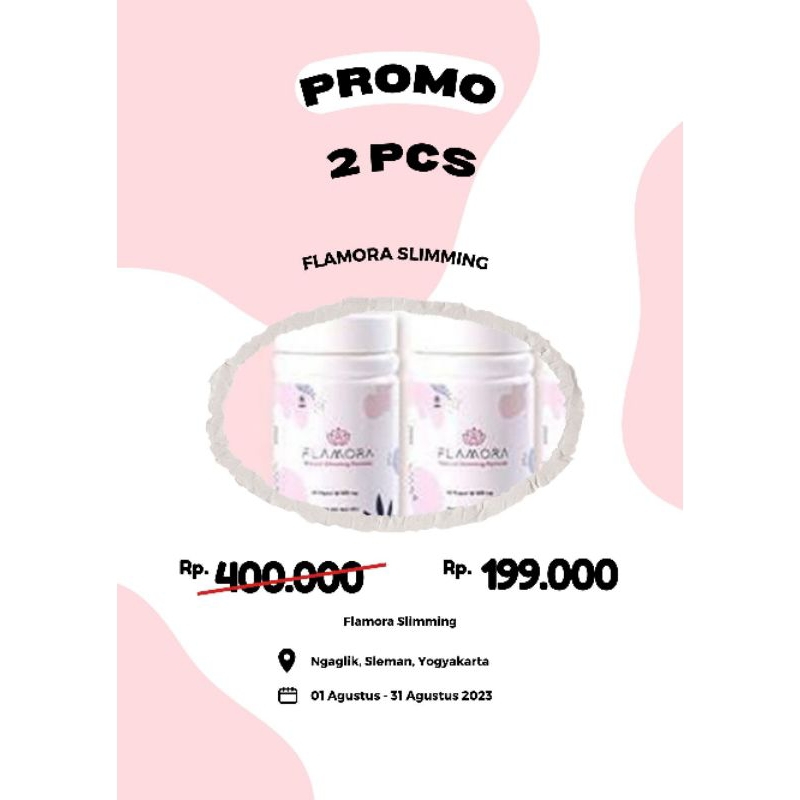 pelangsing herbal paket 2 pcs flamora slimming