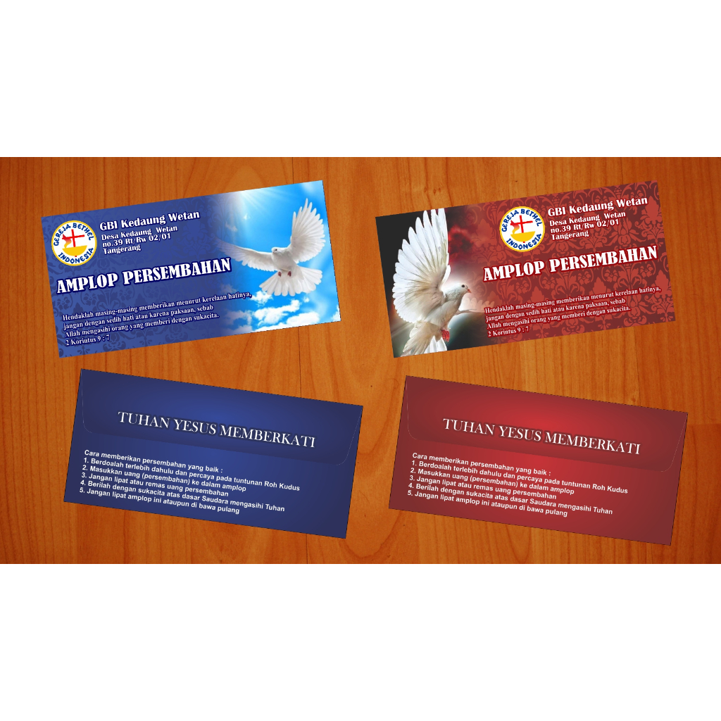 

Amplop Persembahan untuk GBI Kedaung Wetan