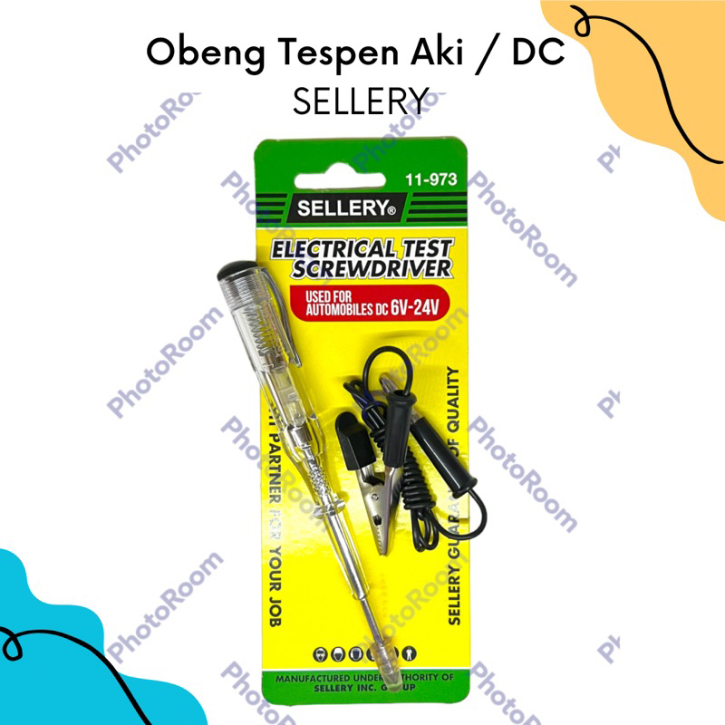 Sellery Electrical Test Screwdriver 6-24V | Sellery Obeng Tespen DC | Sellery Tespen DC | Sellery Ob