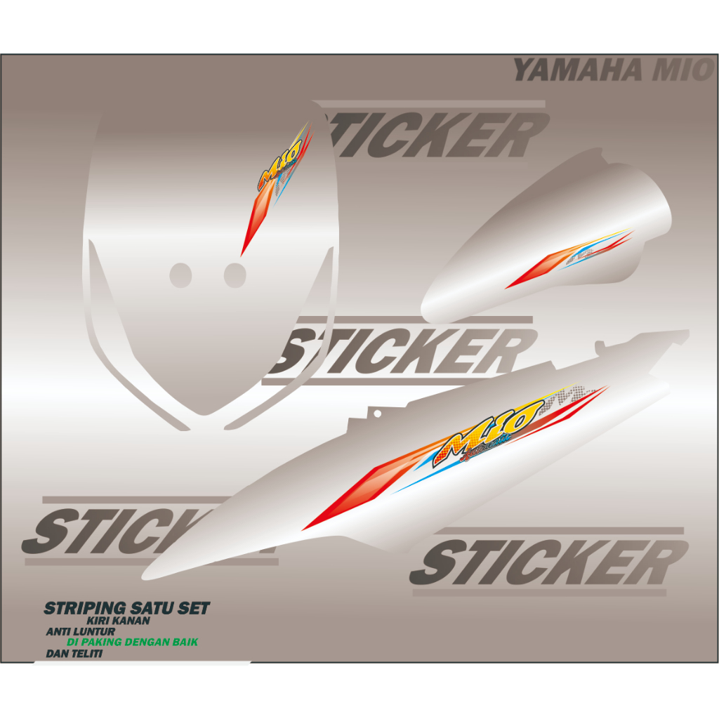 Stiker Mio Sporty striping mio smile striping mio smile mio thailand stiker mio sporty
