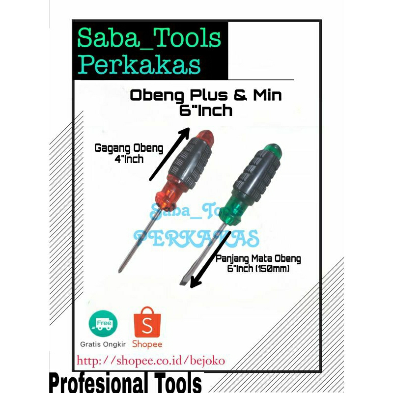 Obeng Gagang karet 6"Inch Magnet