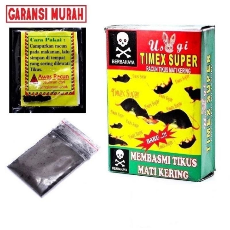 Racun Tikus TIMEX SUPER Mati Di Tempat Garansi Ampuh