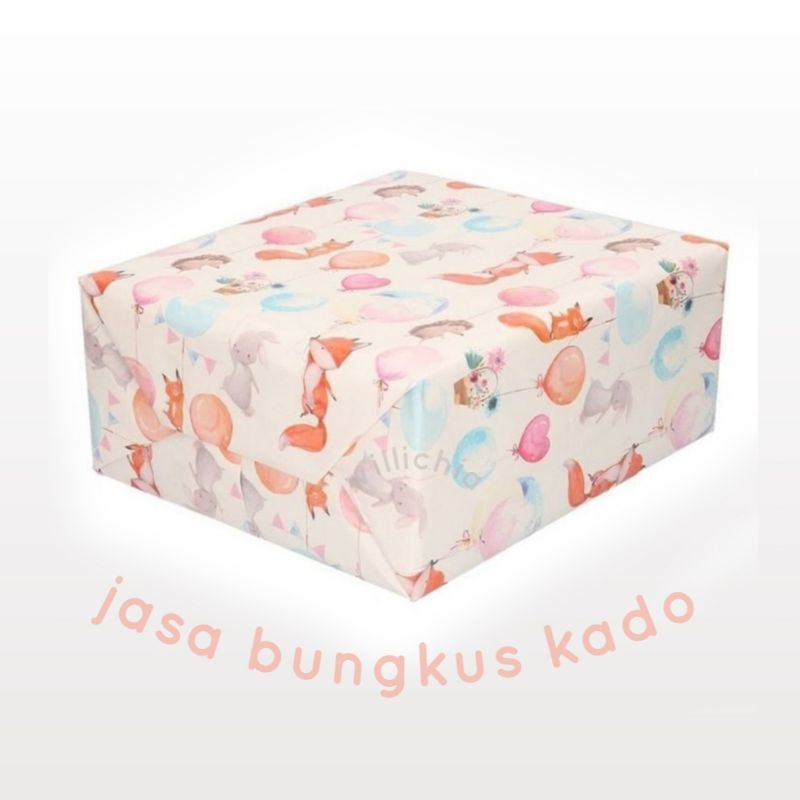 

JASA BUNGKUS KADO / PACKING TAMBAHAN KERTAS KADO / BUNGKUS HADIAH + UCAPAN