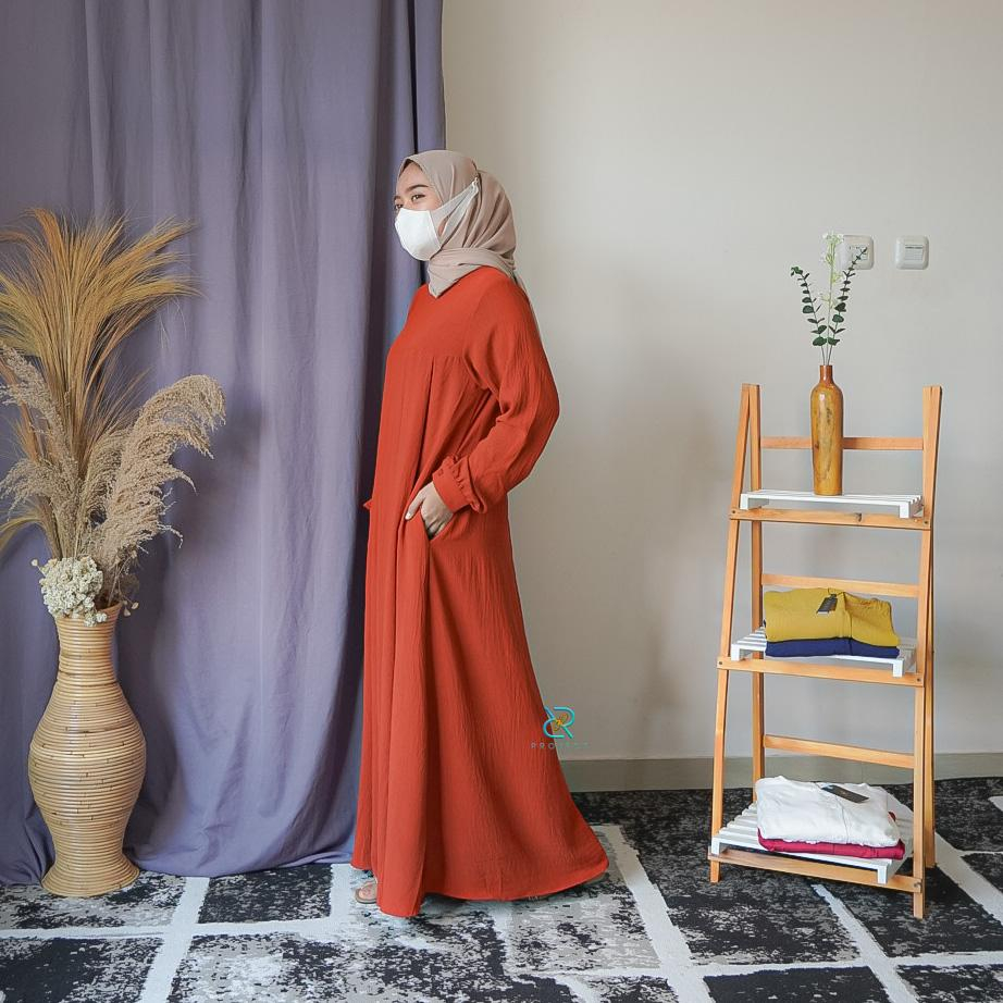 WAFFA DRESS || GAMIS CRINKLE AIR FLOW PREMIUM || FASHION MUSLIM WANITA