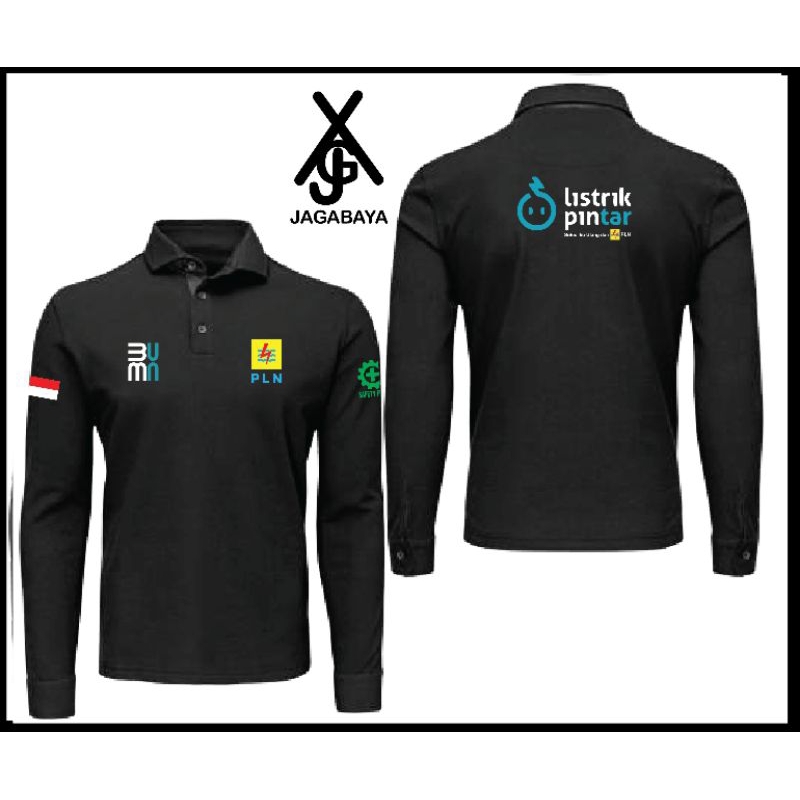 Baju PLN LISTRIK PINTAR-BAJU PLN-BAJU POLO LENGAN PANJANG