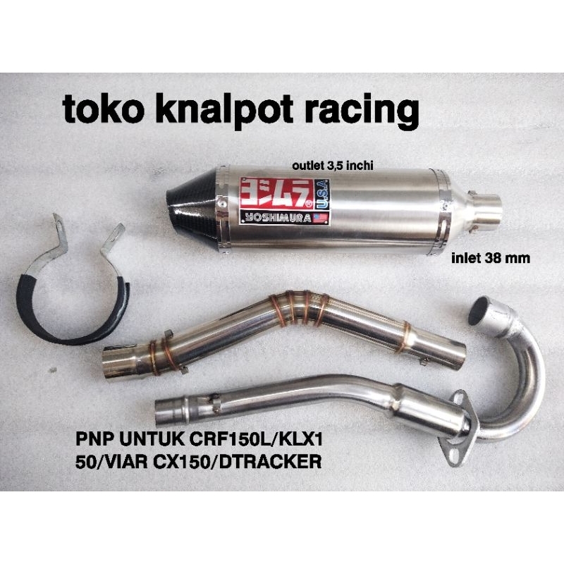 Knalpot Racing Yoshimura Crf 150l Klx 150 Dtracker Viar cx150 suara bass