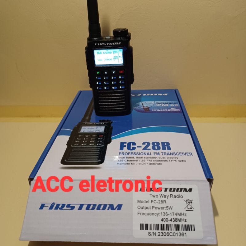 HT FIRSTCOM FC 28R WATERPROOF DUAL BAND 5 WATT