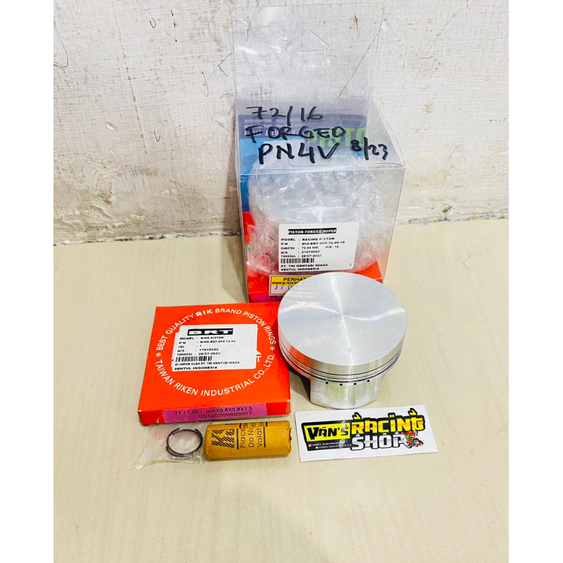 SUPER PISTON SEHER BRT FORGED & RING SET 72 PEN 16