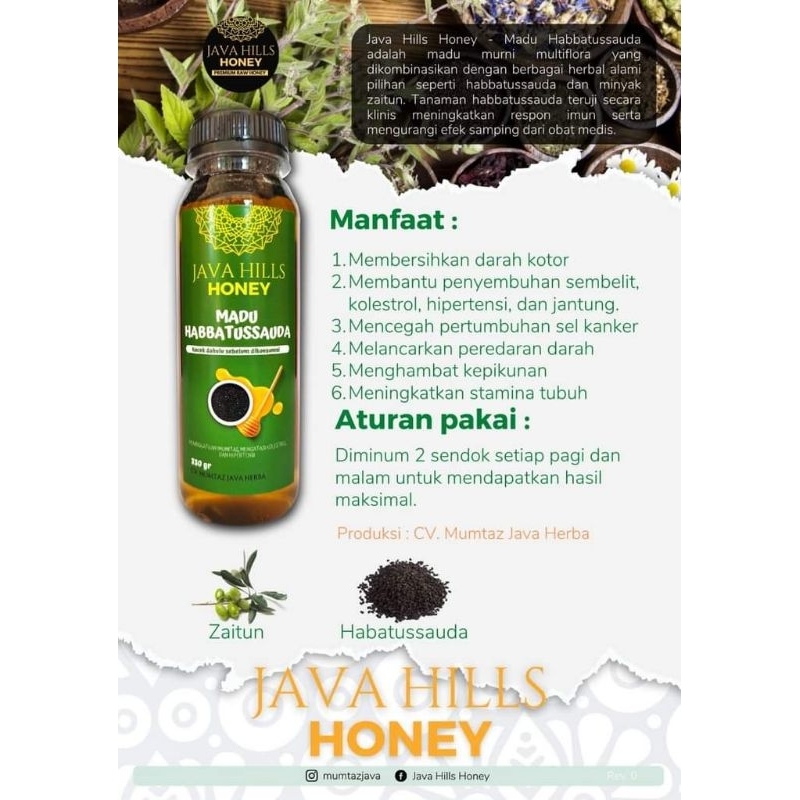 

madu habbatussauda untuk sakit asam urat, kolestrol, darah tinggi, diabetes dan stroke javahills honey + free tas dan sendok