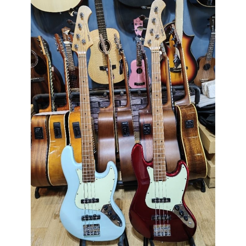Bass elektrik SQOE SJB600 Roasted Maple Jazz Bass