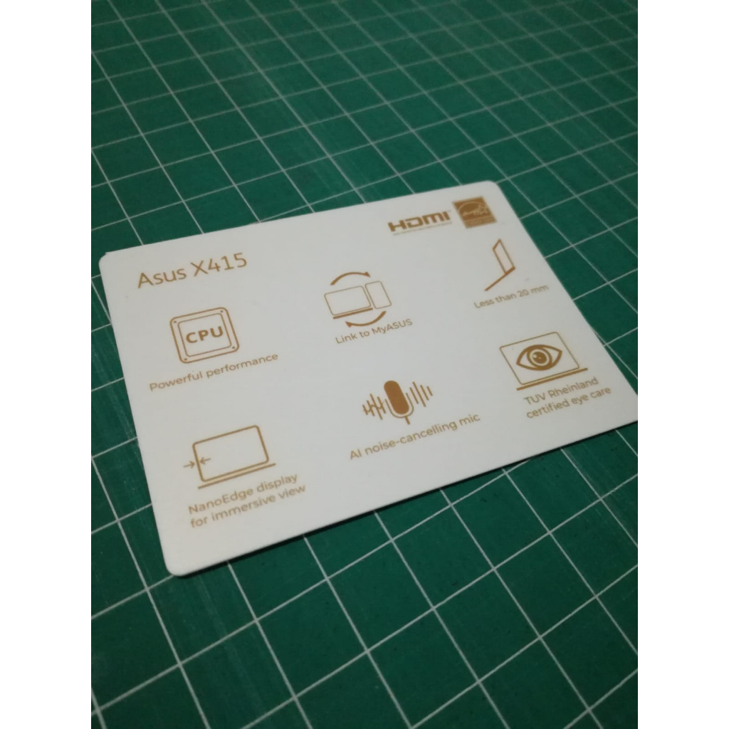 Stiker Spesifikasi Laptop Asus X415