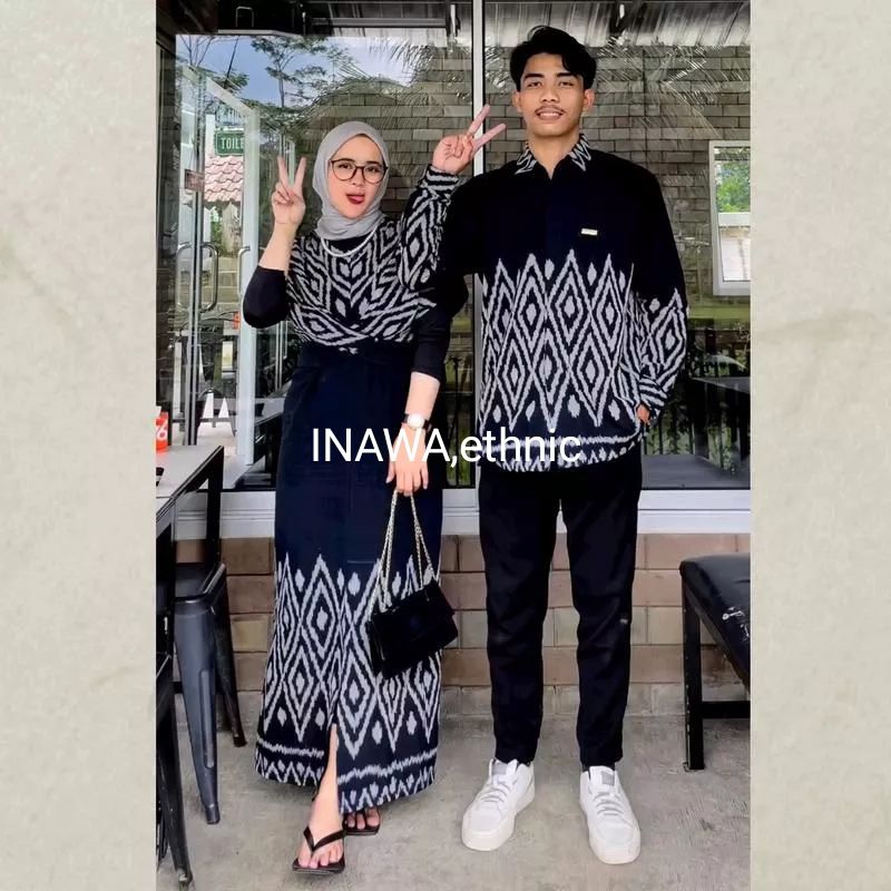 baju couple kondangan baju couple pasangan couple prewedding batik tenun hitam toraja