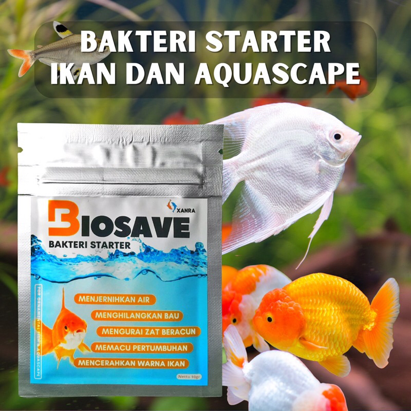 BIOSAVE Bakteri Starter 10gr Aquascape Ikan Hias Koi Koki