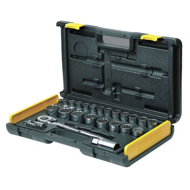 kunci socket set STANLEY 86-478 1/2'' SQ. Drive 12 Point Socket Set (25-Pieces)