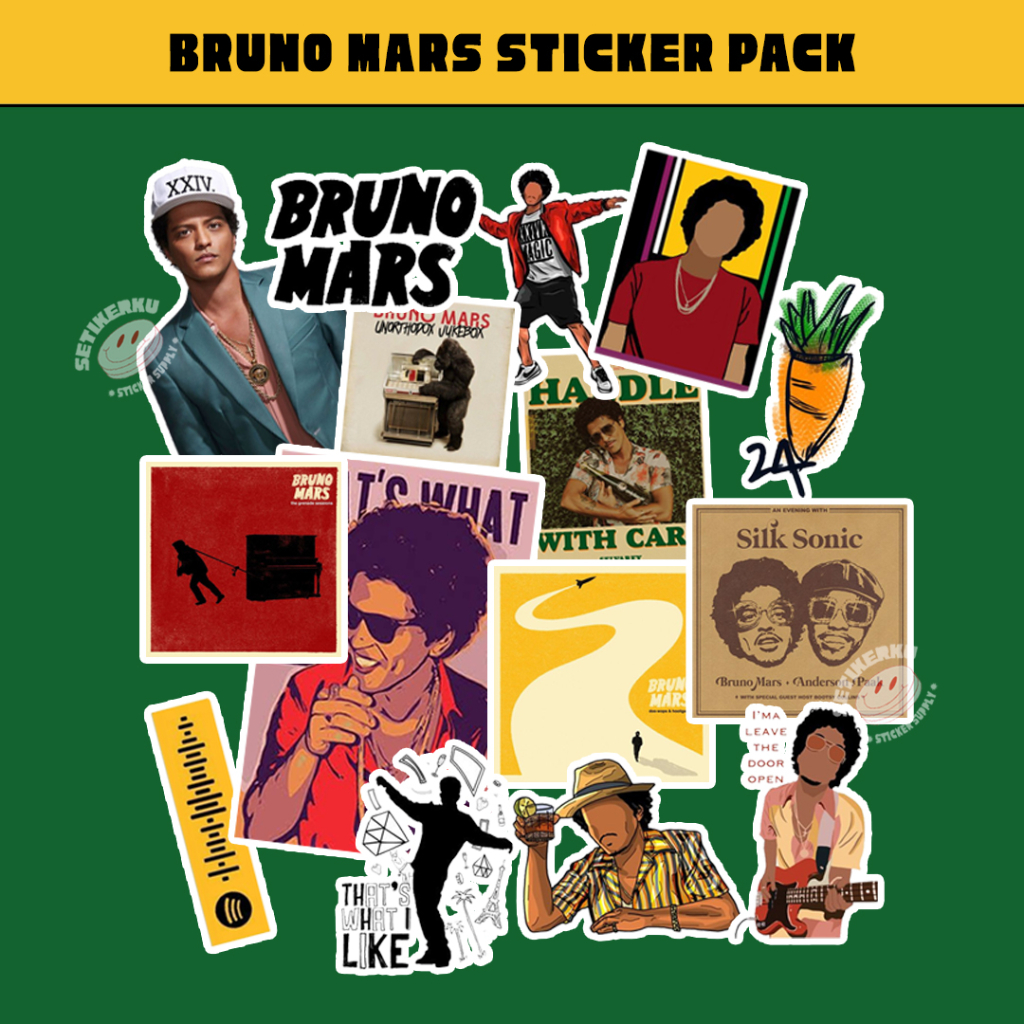 

Bruno Mars Sticker Pack A6 (15pcs)