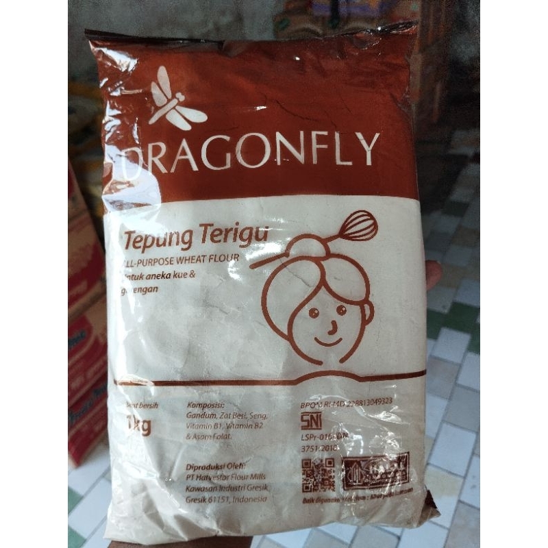 

Tepung terigu dragonfly 1kg / terigu dragonfly 1000g / Tepung Terigu Dragonfly / Dragon