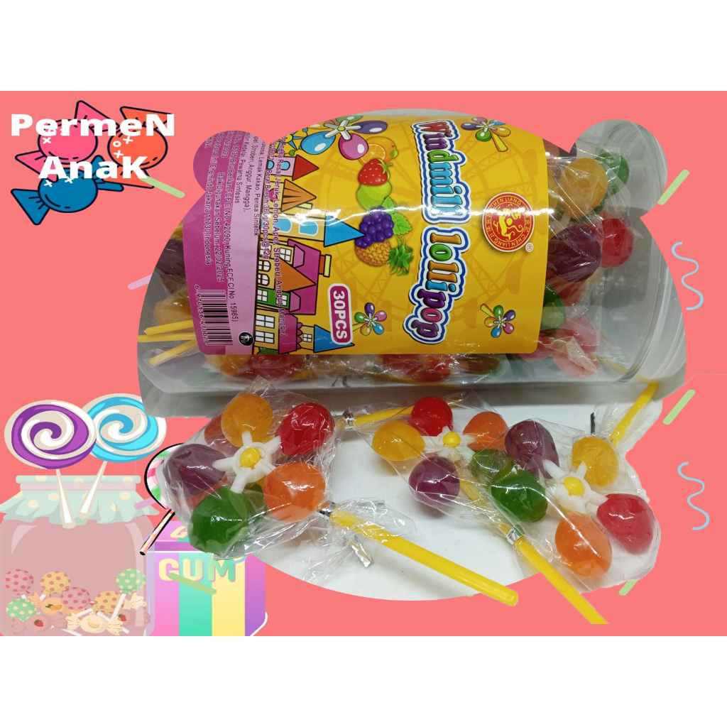 

permen anak warung kipas mints buah 30pcs