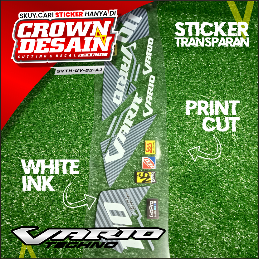 Striping UV Vario Techno 110 Custom Malay Desain - Stiker Striping Transparan Vario Techno Malay - S
