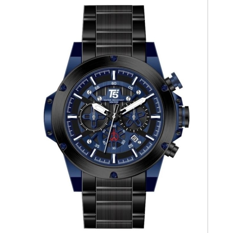 Jam T5 4030 Original Rantai Stainless Chronograph