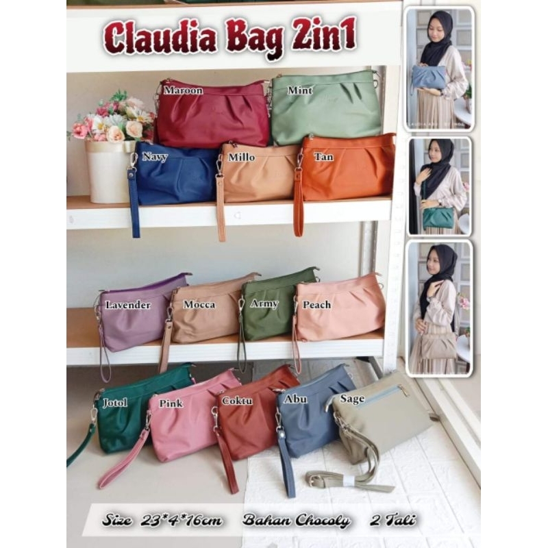 NEW TAS SLEMPANG CLAUDIA INOE TAS SLEMPANG WANITA TAS FASHION