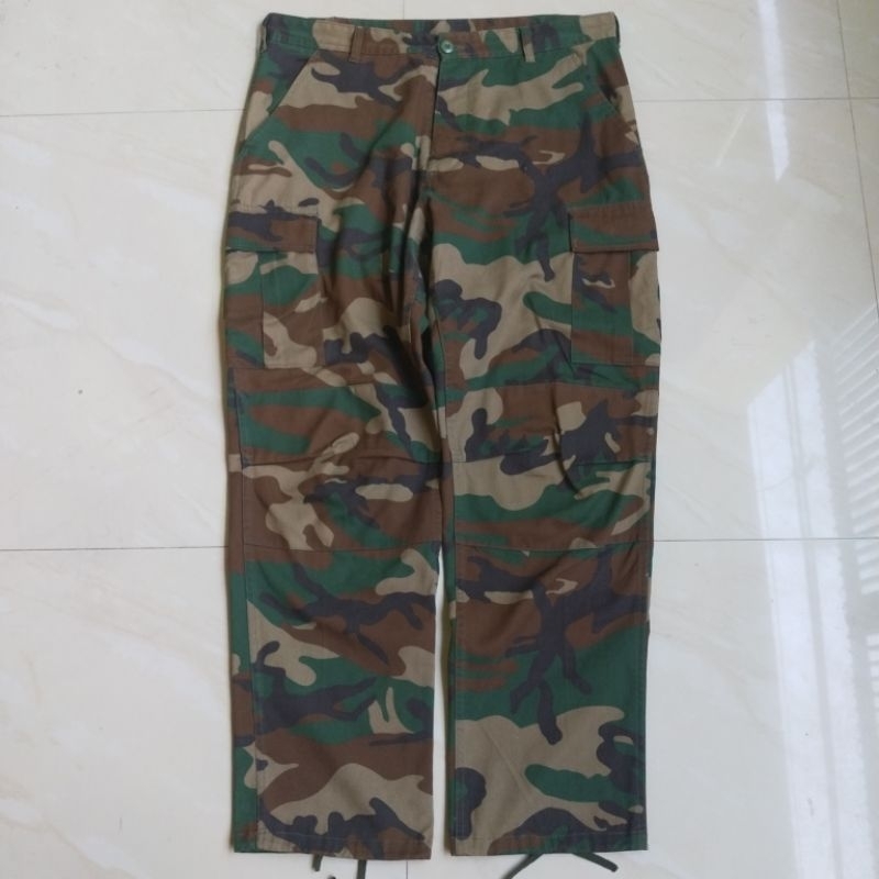 Celana trouser army woodland usa america camo outdoor tactical cargo hunting mancing second bekas th