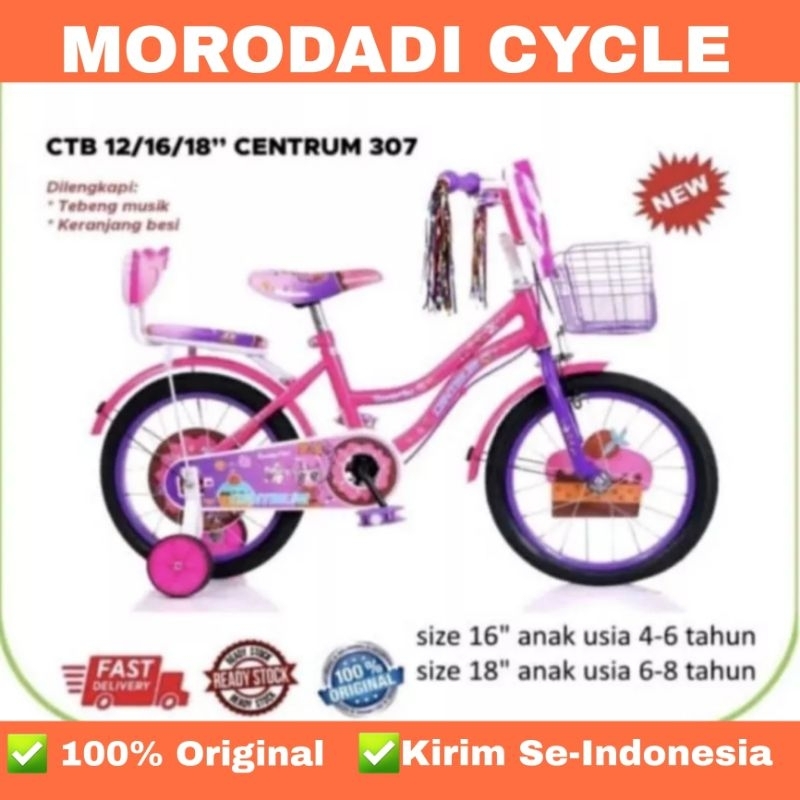 SEPEDA MINI ANAK 16" 18" Centrum 307 Fitur Lampu dan Musik
