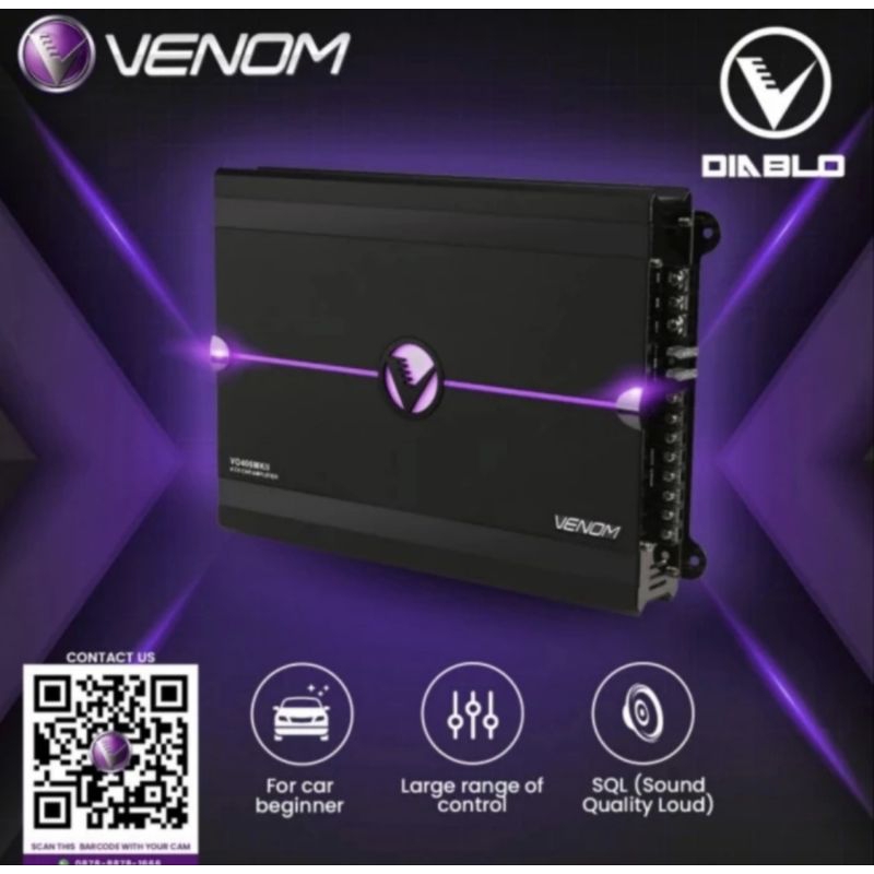 Power 4 Chanel Venom VO 406 MKII Amplifier 4 Chanel Venom