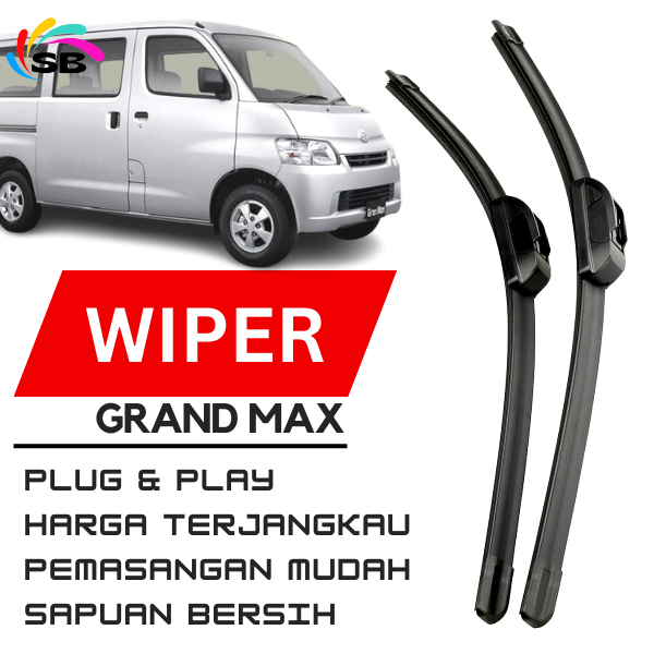 WIPER GRAND MAX PICK UP WIPER GRAND MAX MINIBUS 1 SET WIPER DEPAN GRAND MAX FRAMELESS