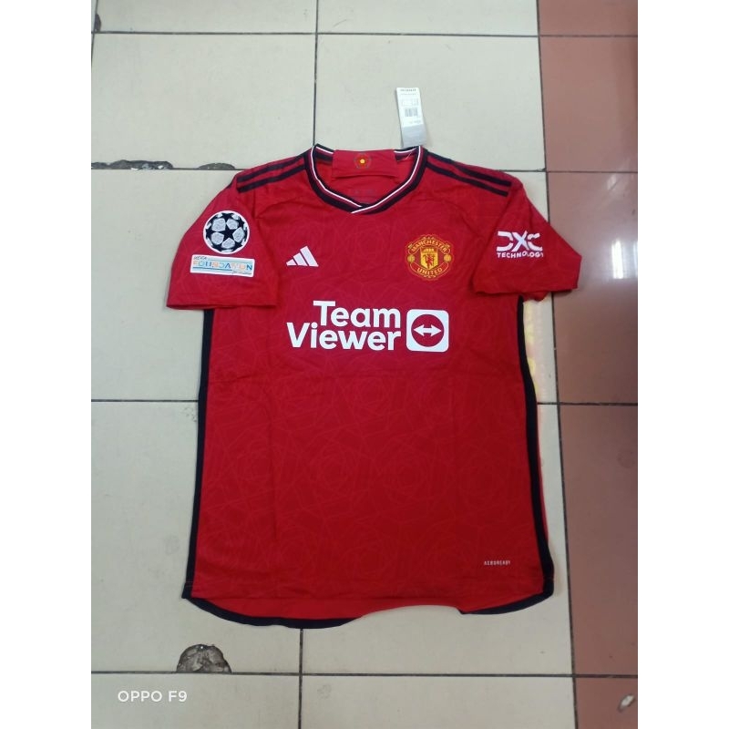 JERSEY BOLA GO MU HOME FULL PATCH UCL 23/24