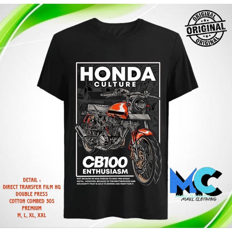 KAOS CB100 - KAOS HONDA KLASIK- KAOS UNISEX