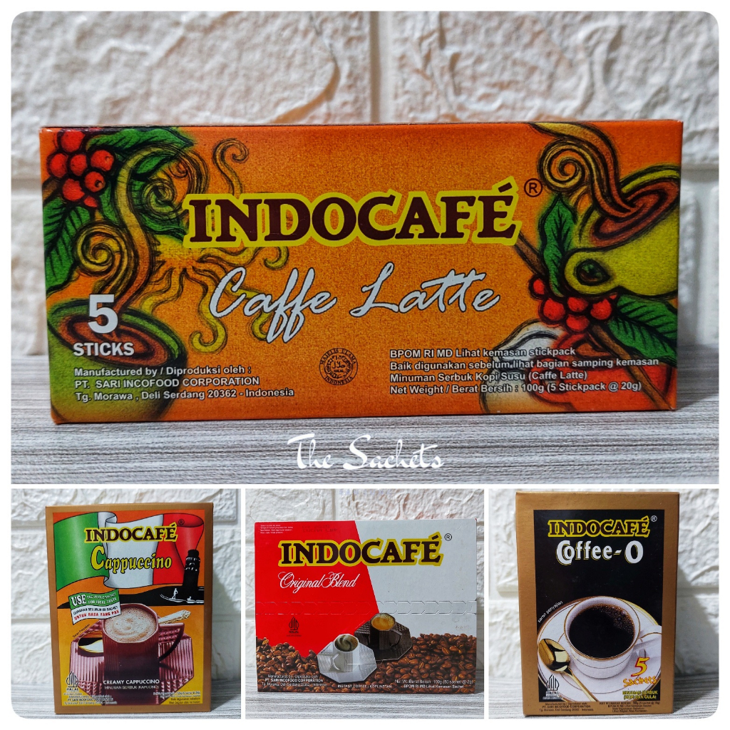 

Indocafe Coffee O Cafe Latte Cappuccino Original Blend Sachet