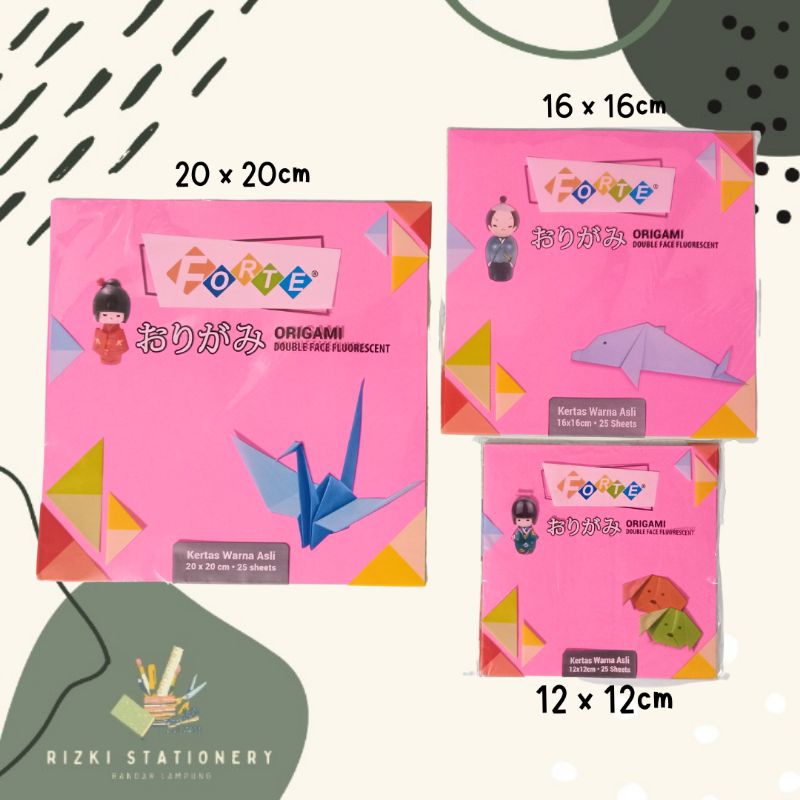 

Kertas Lipat Forte / Origami Two Sides Murah / Double Side Fluorescent