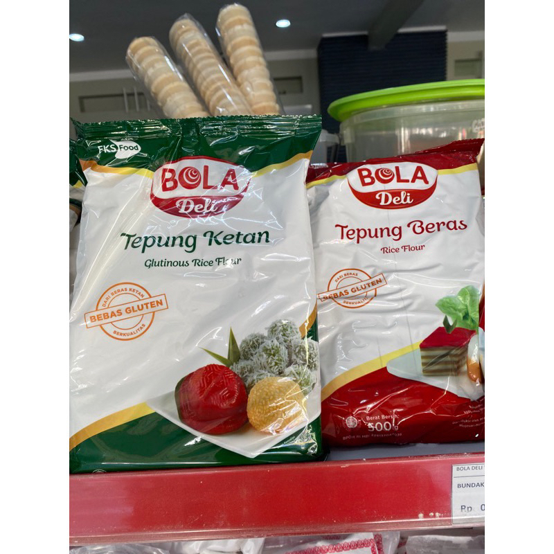 

2pcs Bola deli tepung ketan 500gr + beras 500gr