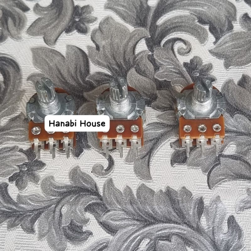 KLIK ASP Potensio Stereo Aplus Rotary  As Pendek 15mm Kaki 6 Original 10K 50K 100K