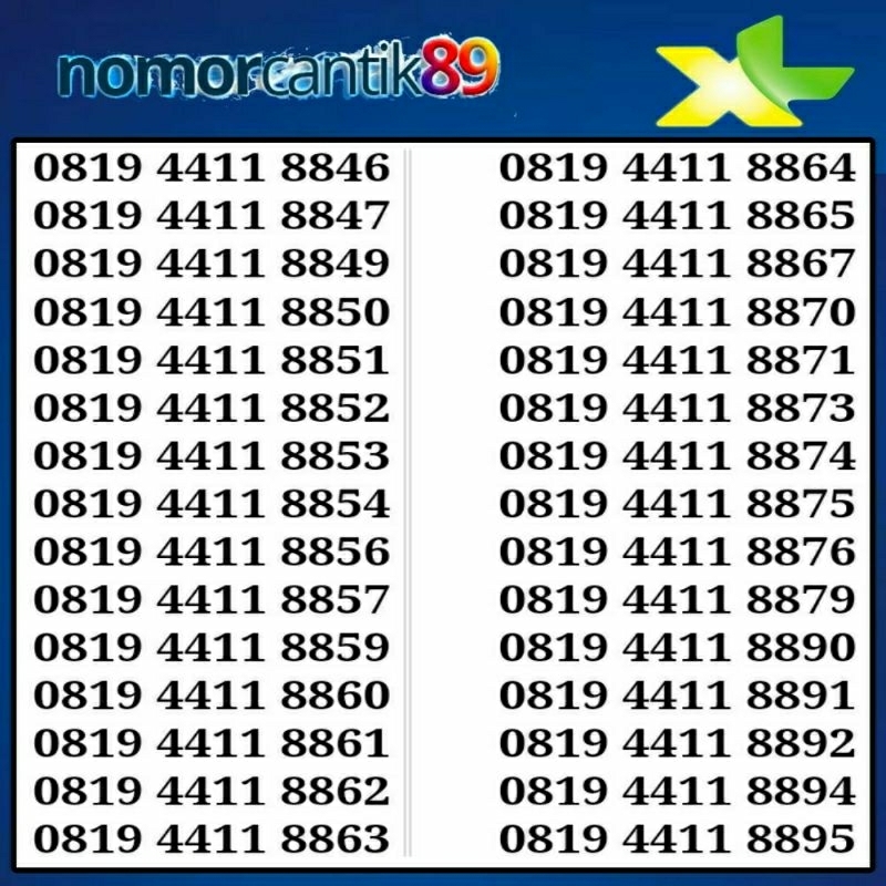 nomor cantik xl kartu xl nomor perdana