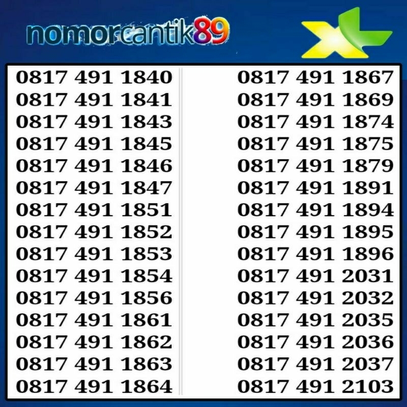 Nomor Cantik XL Hoki