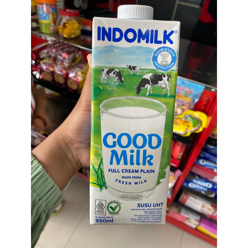 

Indomilk good milk susu UHT 950ml Plain