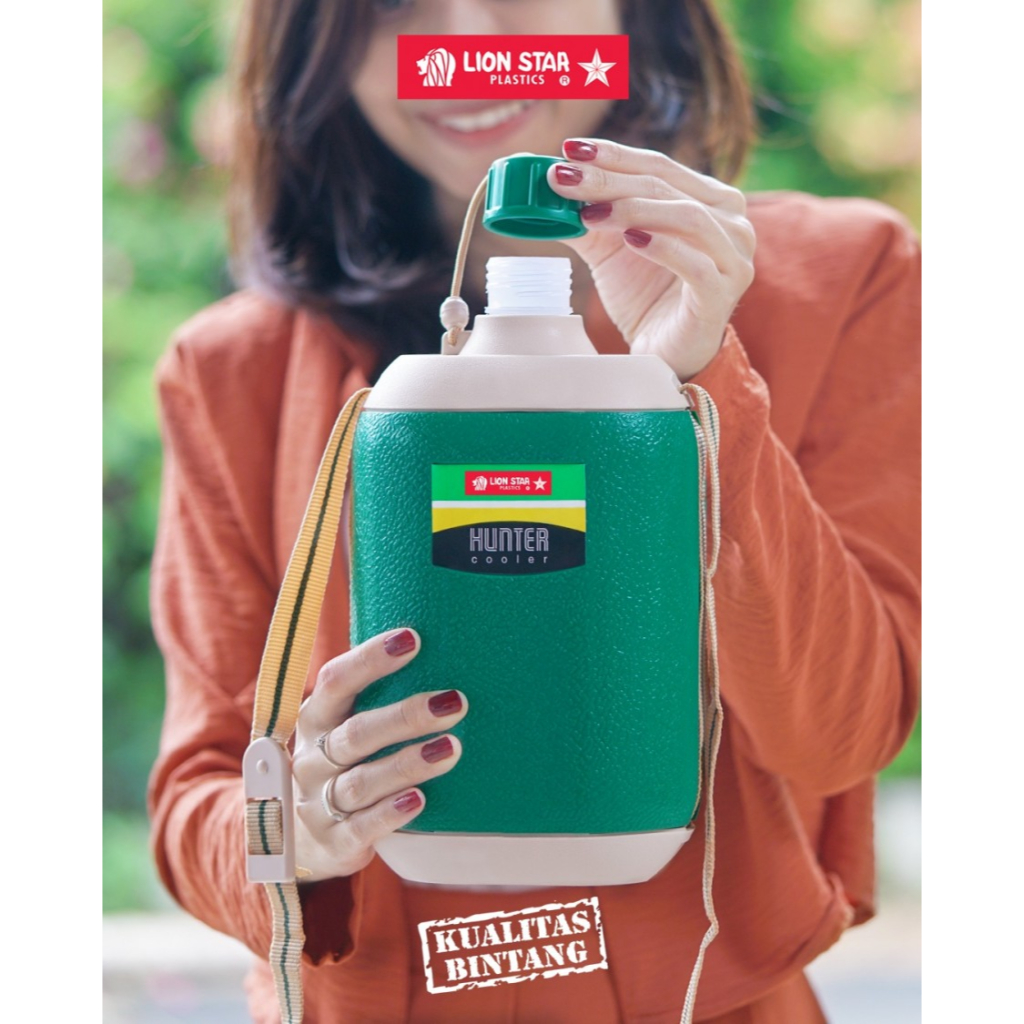 BOTOL MINUM GUNUNG VINTAGE BOTTLE 1 LTR LION STAR HUNTER COOLER HU-2