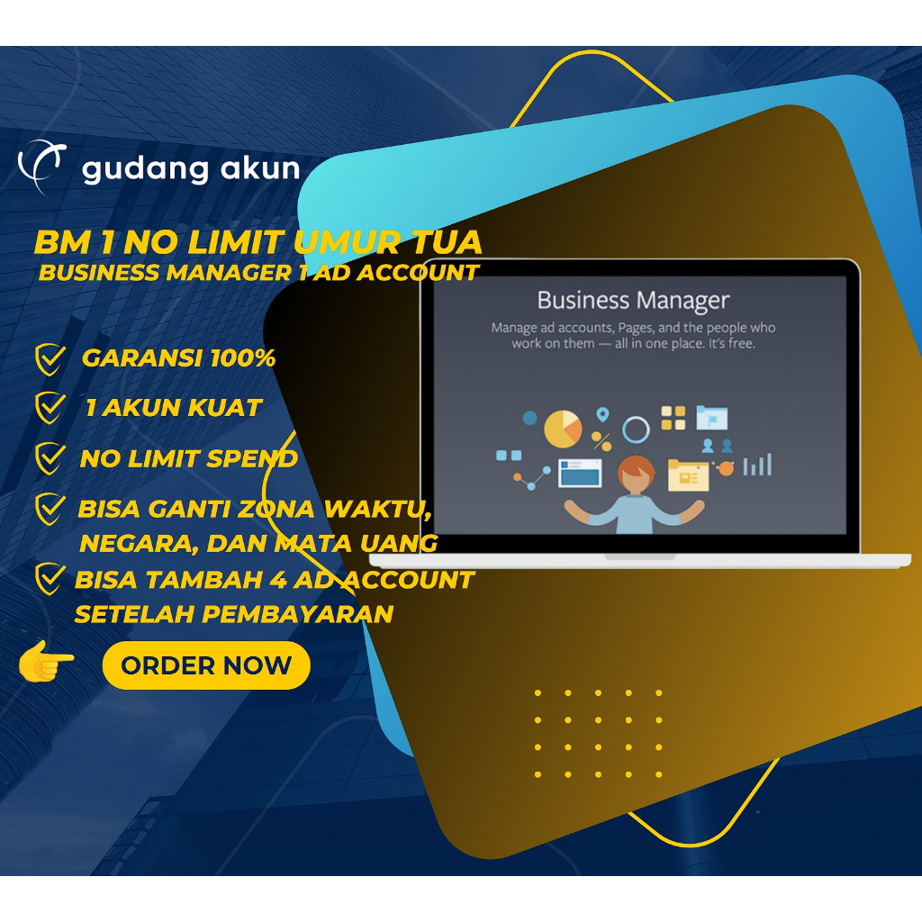 BM1 Nolimit Tua (Business Manager Dengan 1 Akun Iklan - SPEND NOLIMIT)