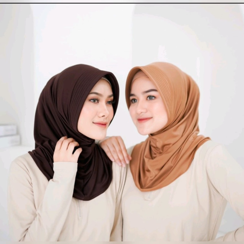 Hijab Sport - Bergo Sport - Kerudung Olahraga - Jilbab Olahraga - Pet Kecil