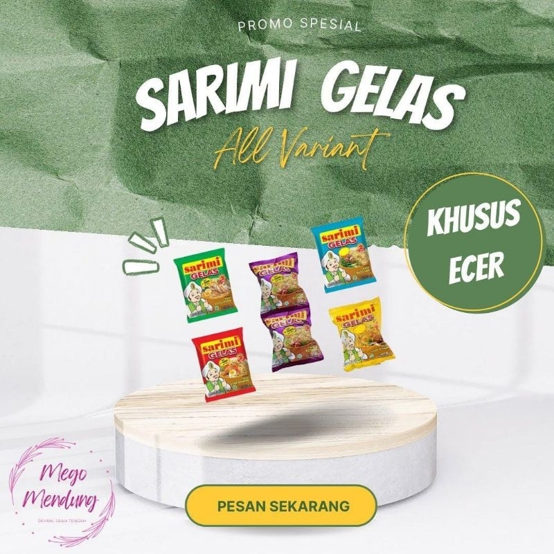 

Sarimi Gelas 30g 1000an