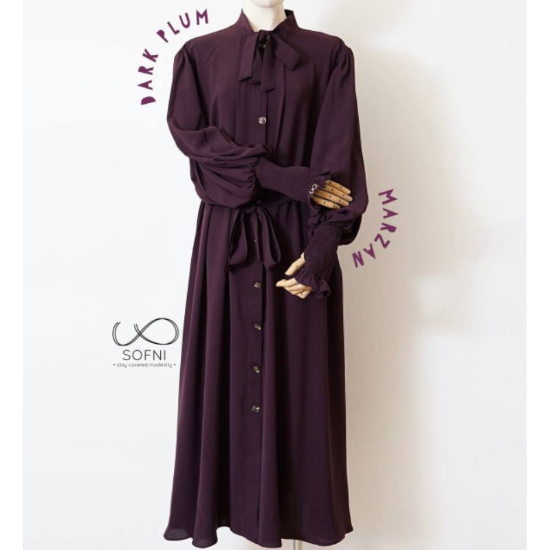 Preloved Malika Abaya bysofni sofni Mazen Dark Plum