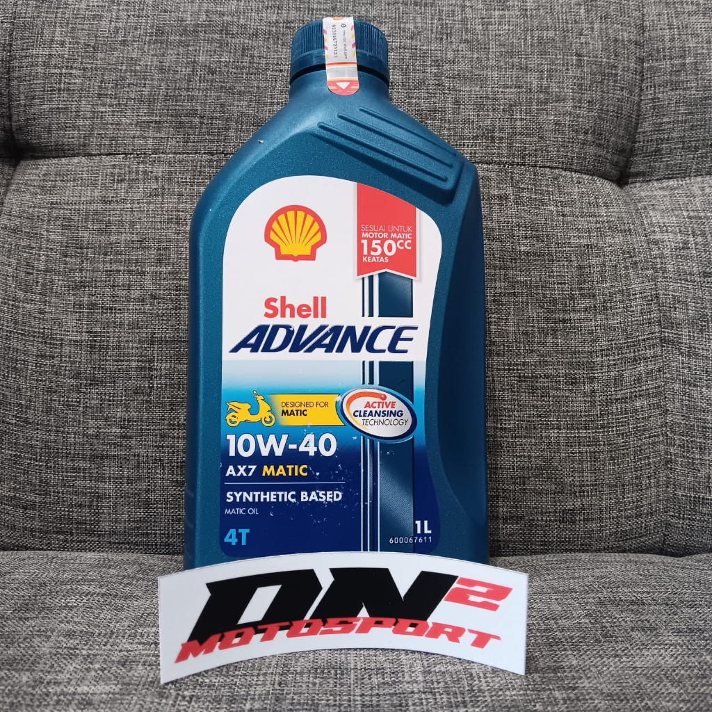 Oli Motor Shell Advance AX7 scoter 10W-40 untuk motor matic 150cc keatas