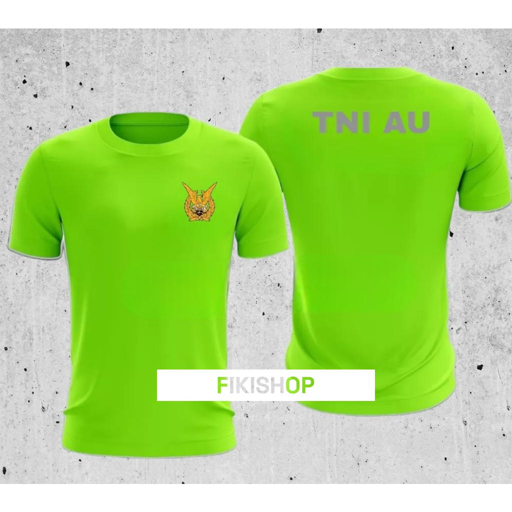 Kaos jersey olahragaTNI AU kaos jersey olahraga HIJAU STABILO DRYFIT MIALNO PREMIUM TERBARU bisa COD