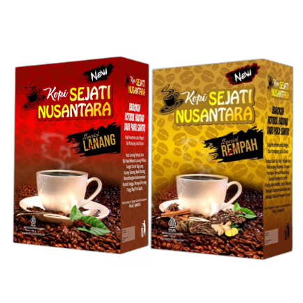 

2 Box kopi sejati nusantara rempah dan lanang original