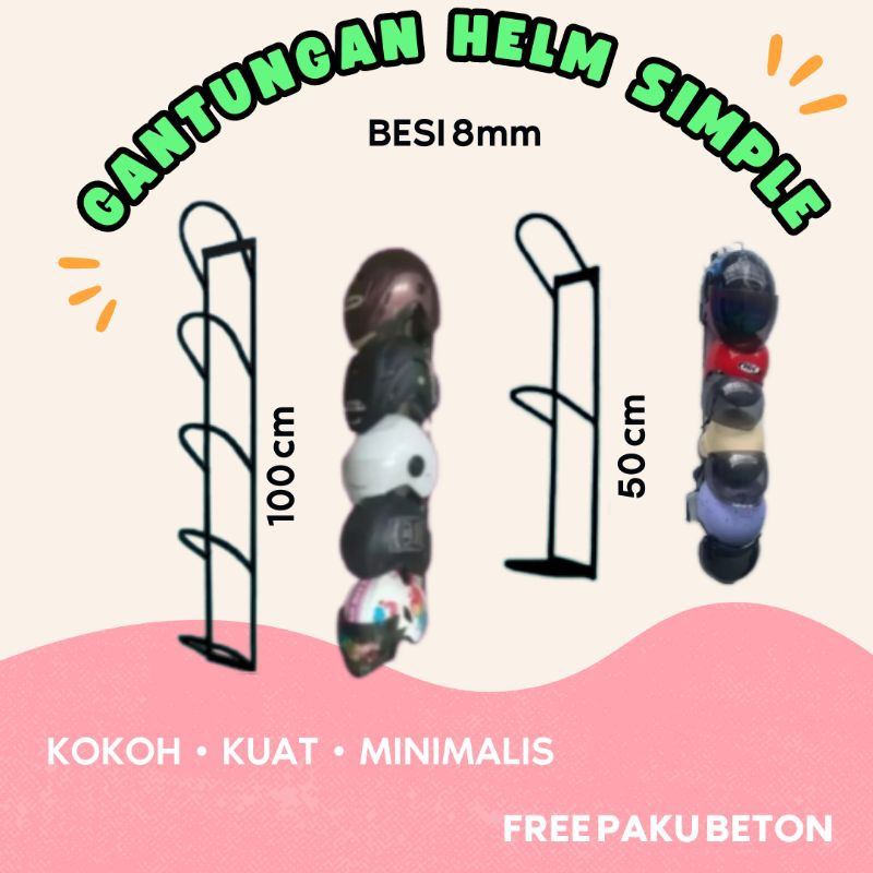 GANTUNGAN HELM RAK HELM CANTELAN HELM DINDING MINIMALIS MODERN ESTETIK