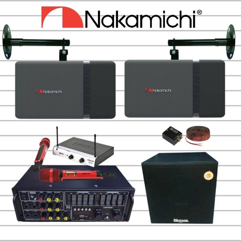 Paket Karaoke Nakamichi Original 10 inch + Subwoofer BMB 12 inch (Paket TOP I)